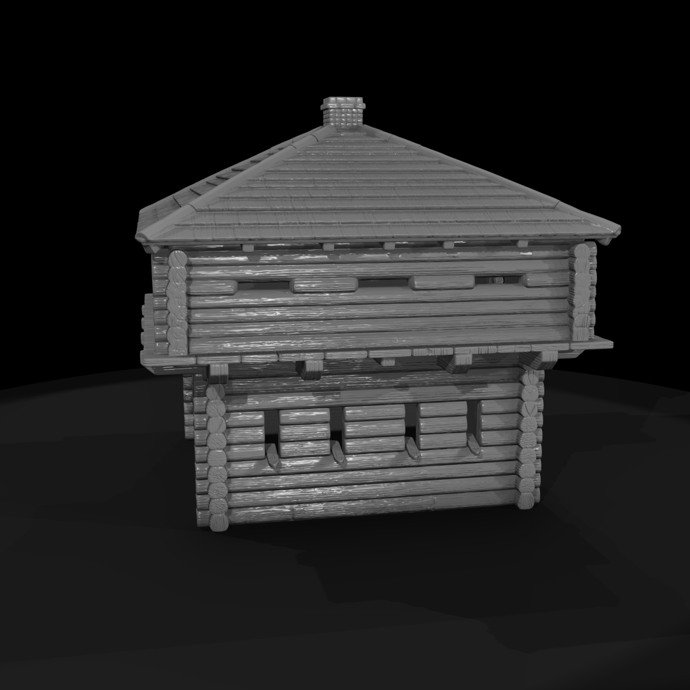Mil 001 Civil War Log Blockhouse