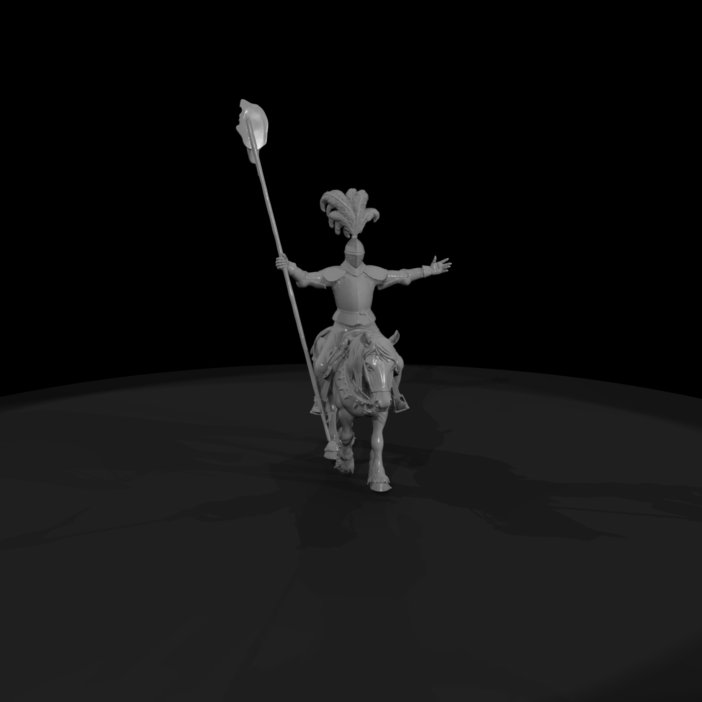 Mounted Knight in Full Plate Armor