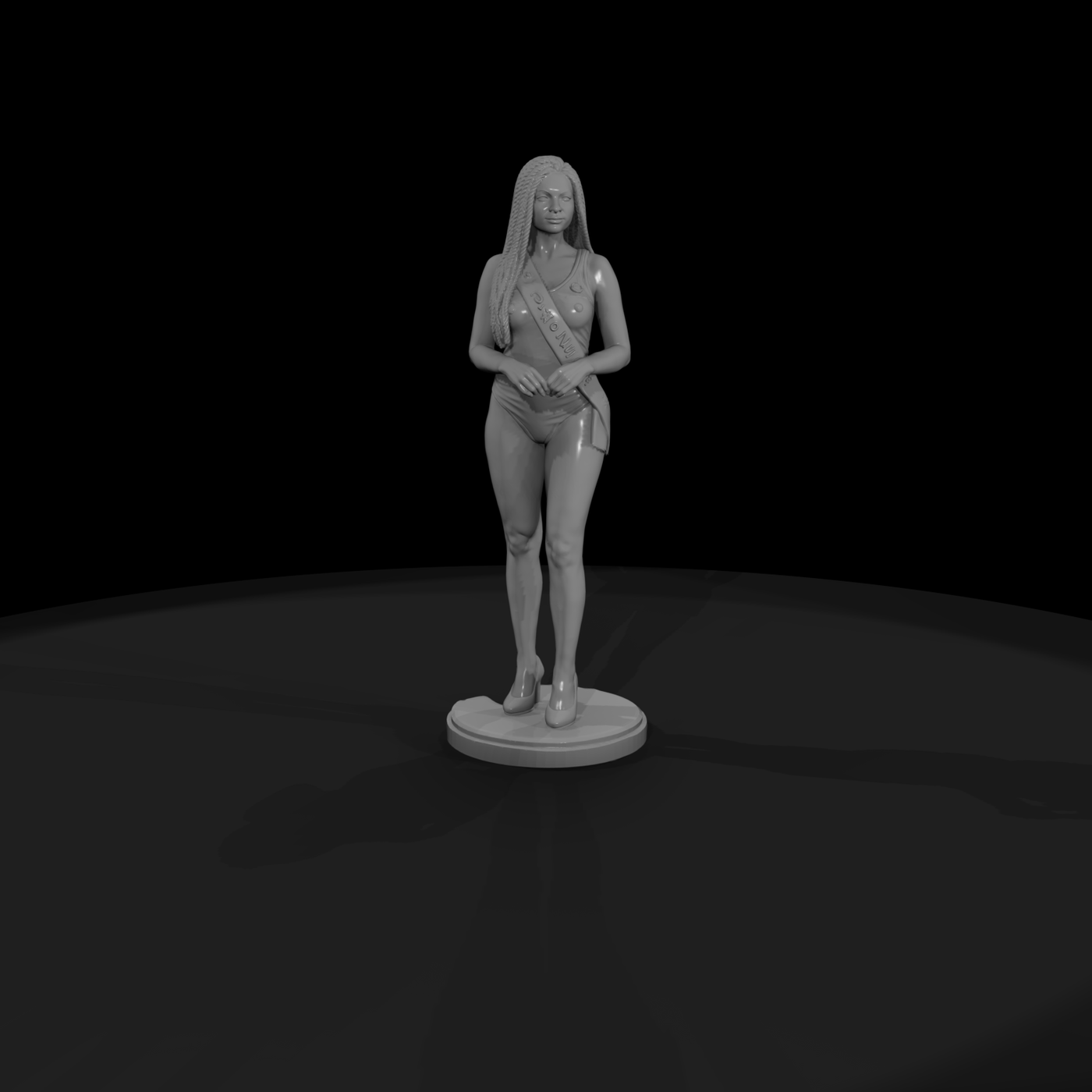 Beauty Pageant Contestant in Swimsuit