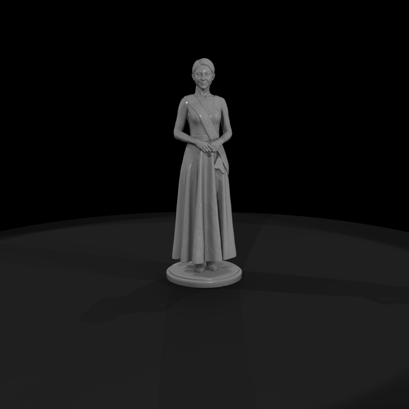 Beauty Pageant Contestant in Evening Gown