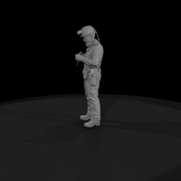 1990s Mine Electrician with Cap Lamp — thumbnail 5