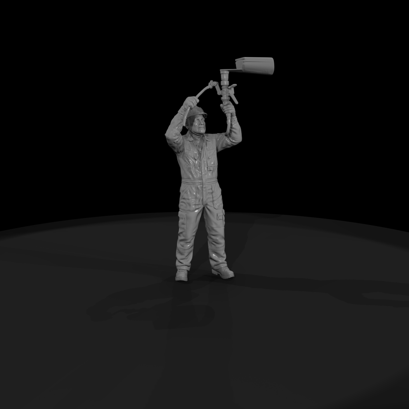 Air 013 Worker Into Plane Fueler