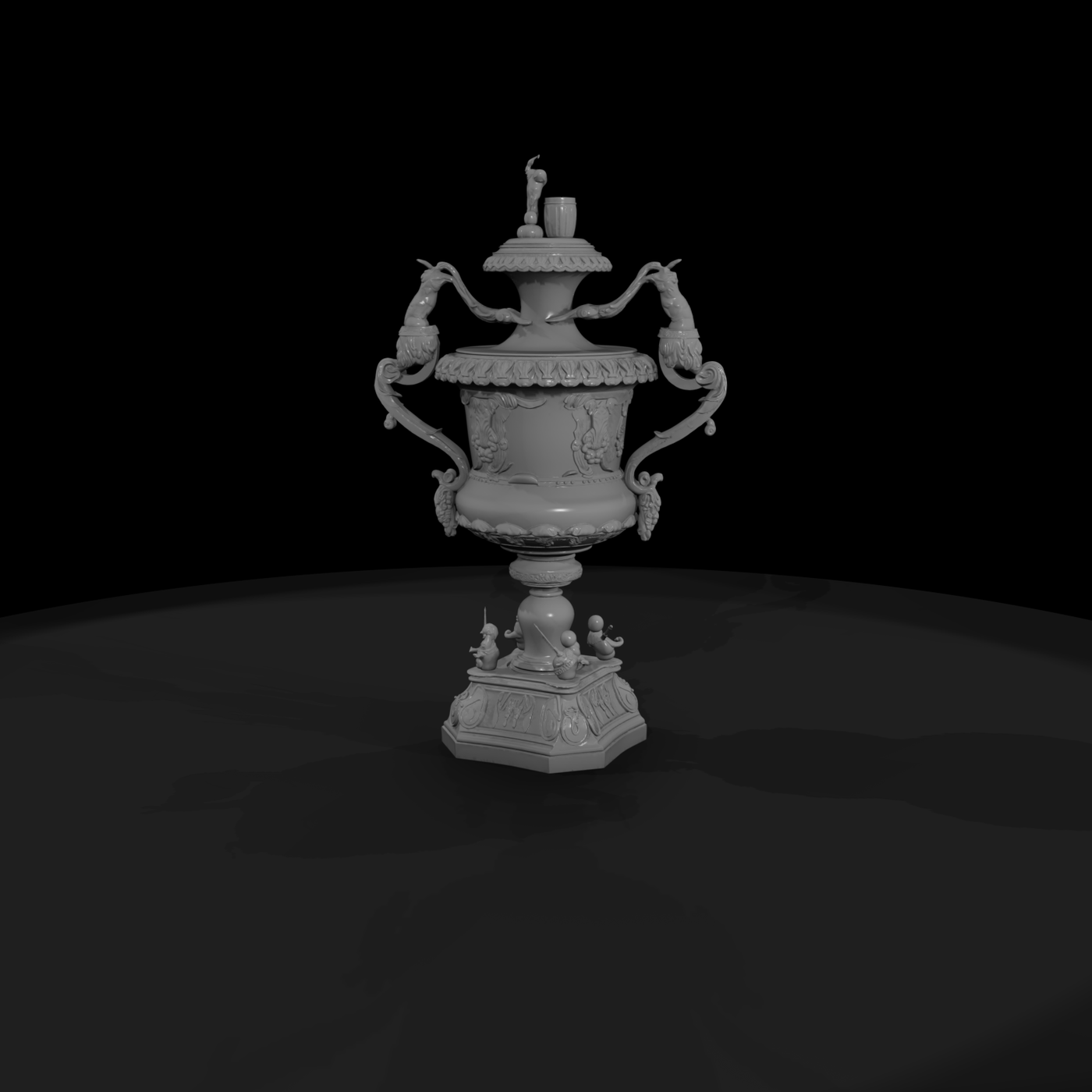 Ornate Baroque Trophy Urn