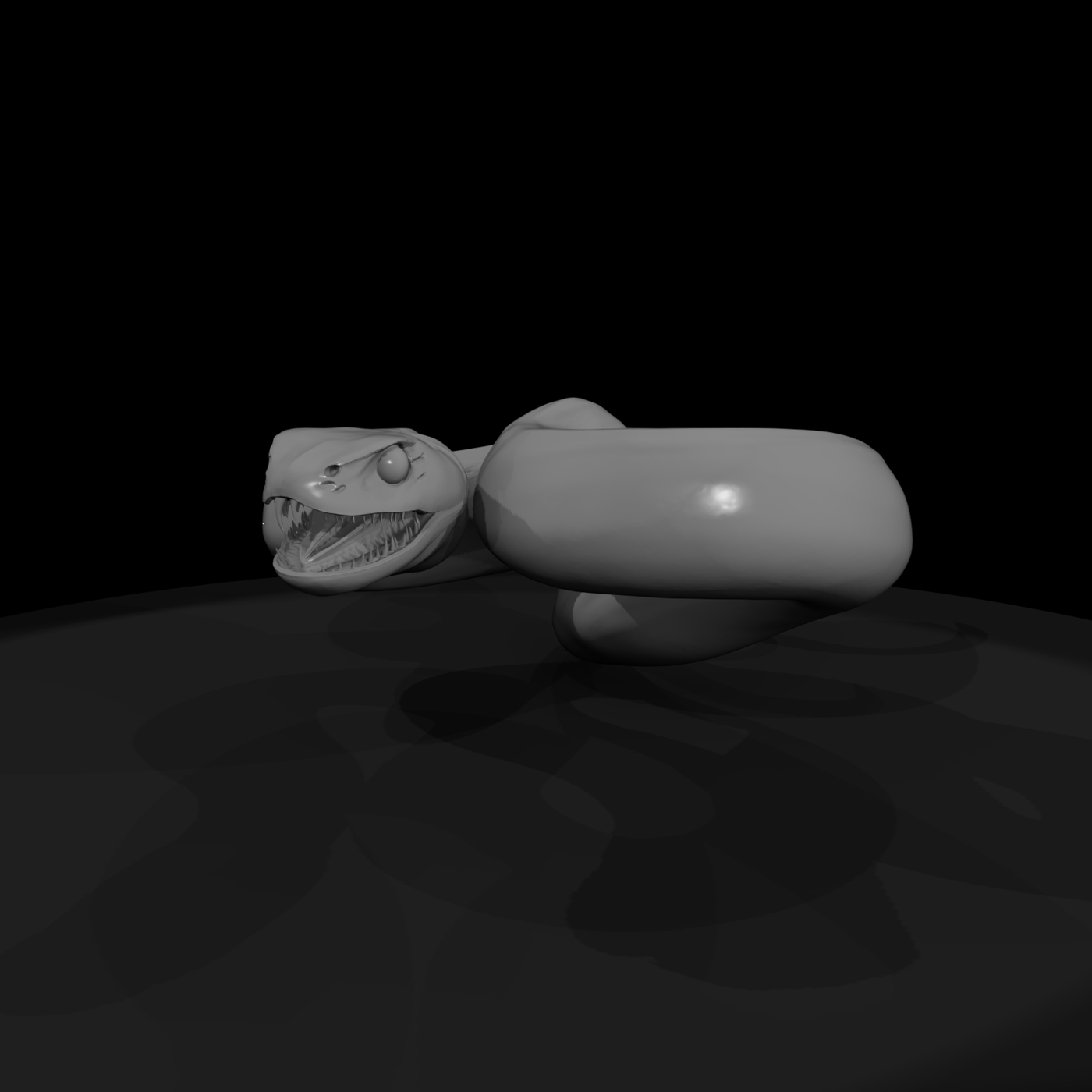 Coiled Fanged Snake Base