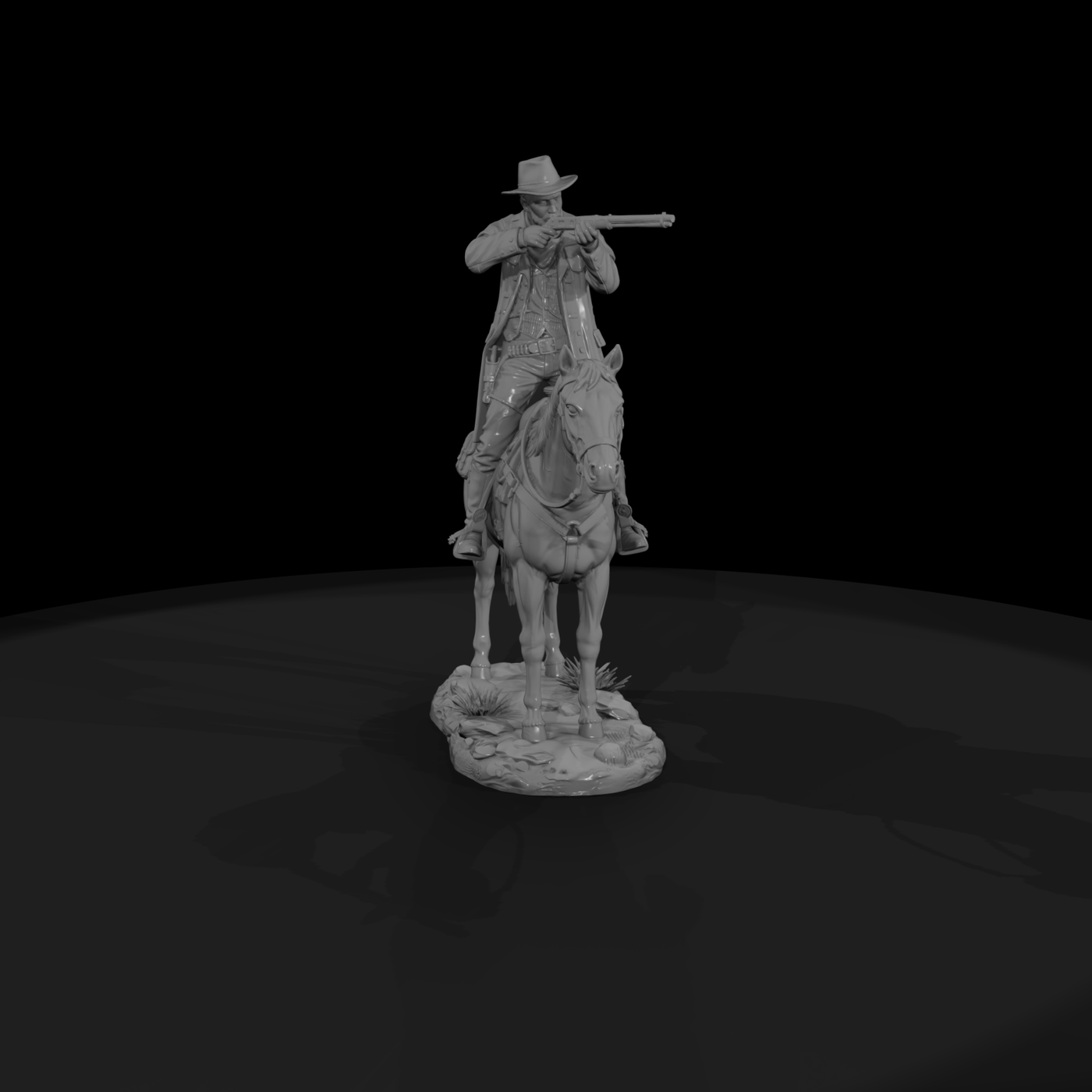 Old West Posse Rider on Horseback