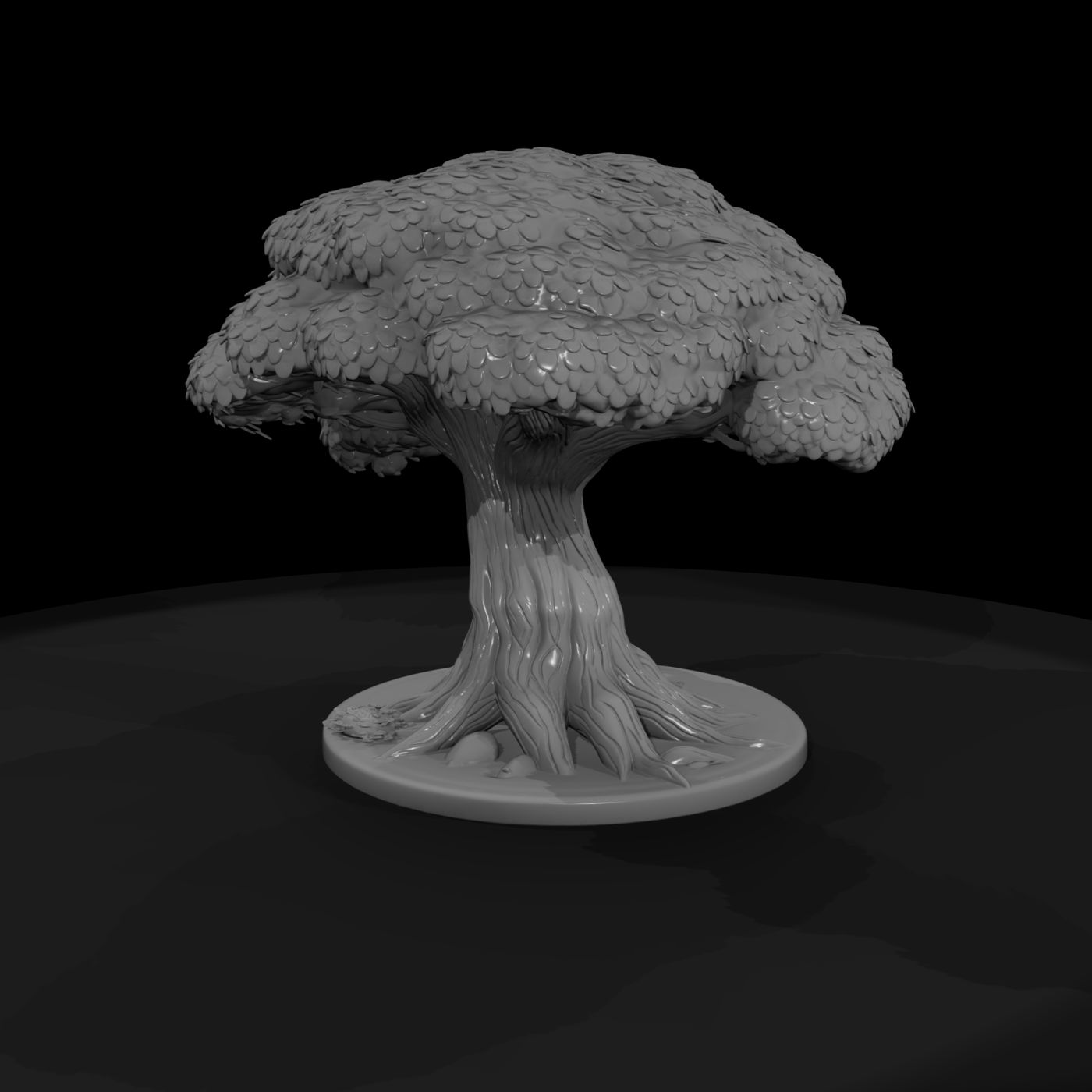 Stylized Fantasy Oak Tree — Scenic