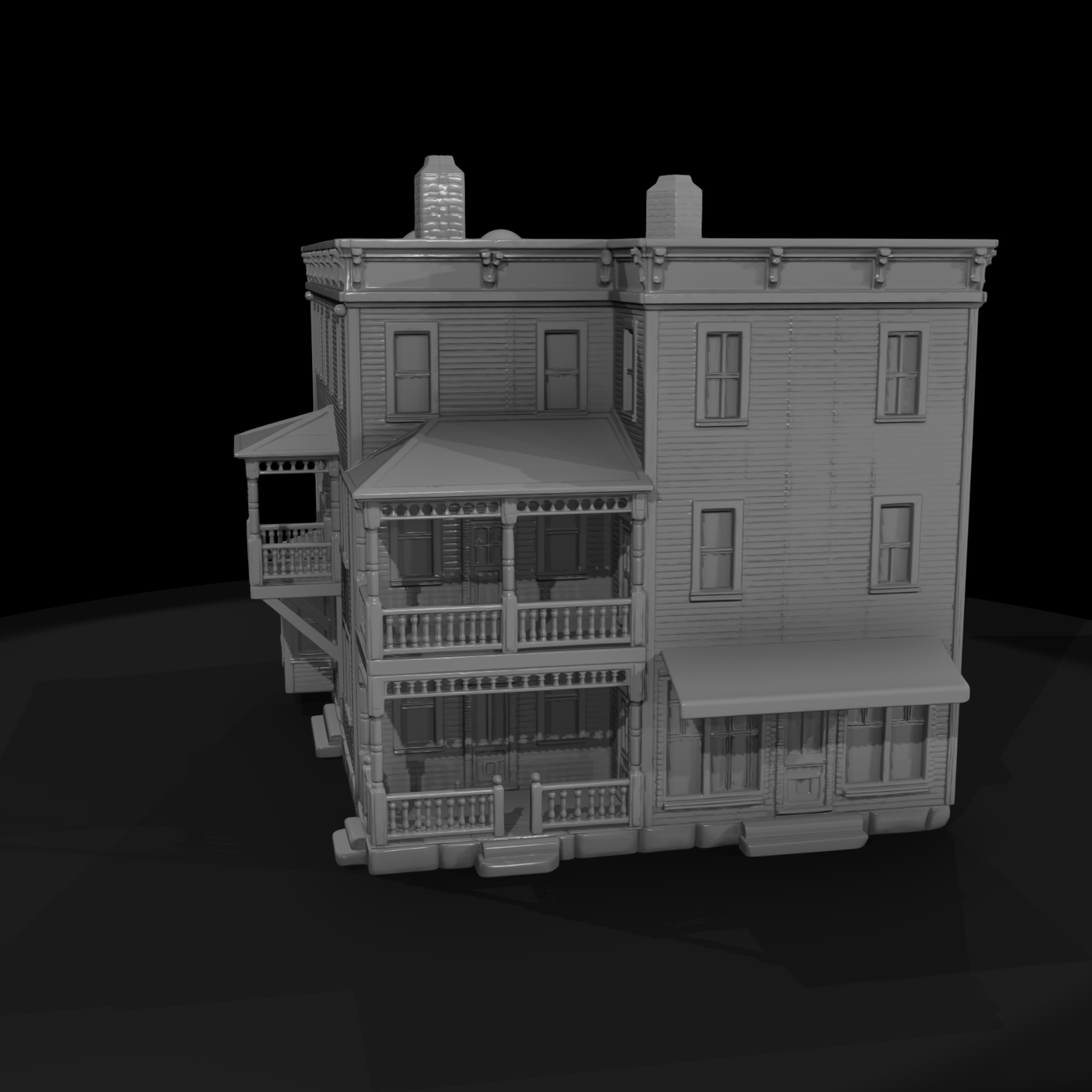 20260612 Green Three Story Hotel Model Ac88E25943