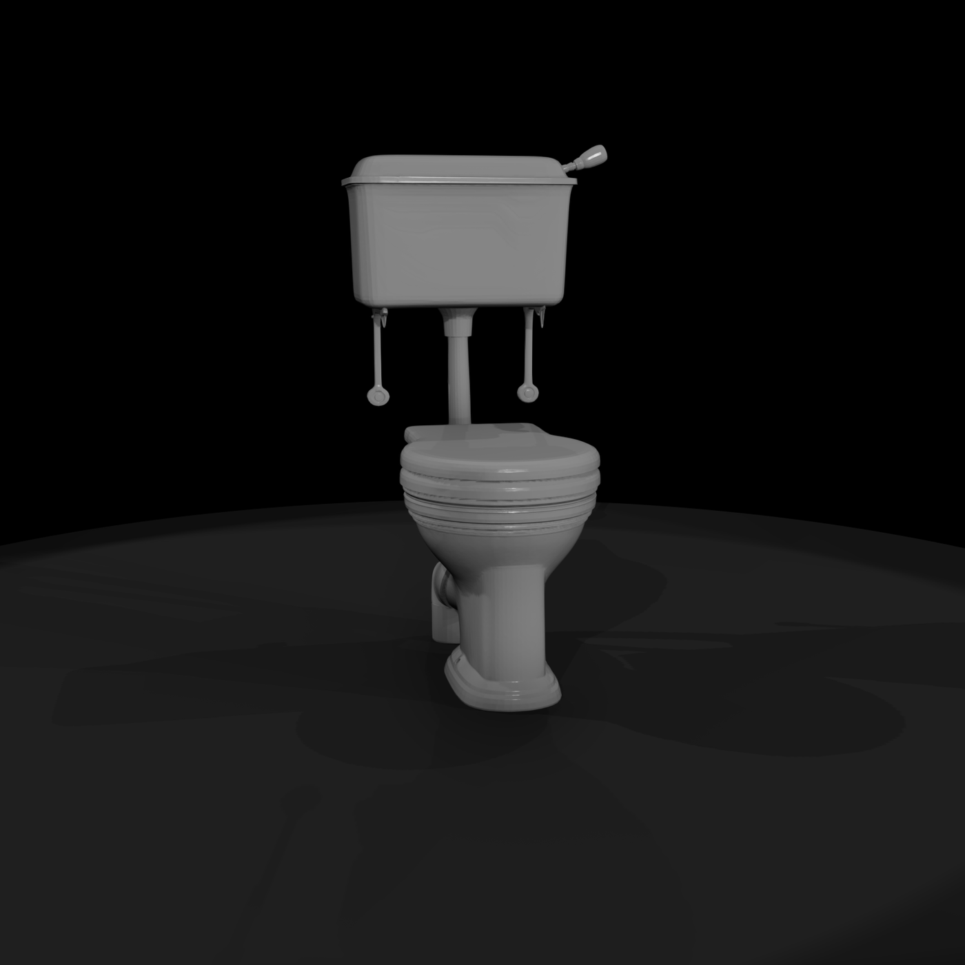 Classic High‑Tank Toilet
