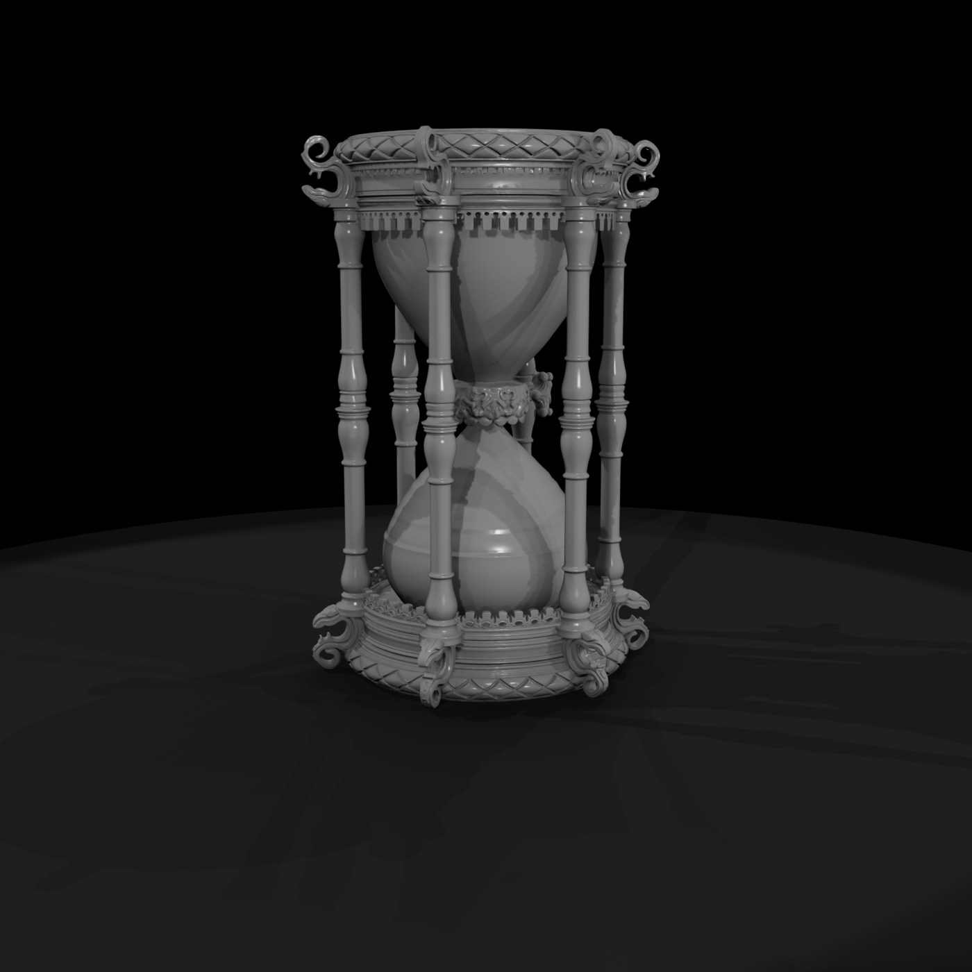Ornate Baroque Victorian Hourglass