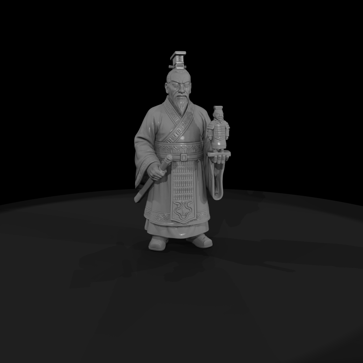 Hist 0052 Historical Qin Shi Huang Miniature Figur