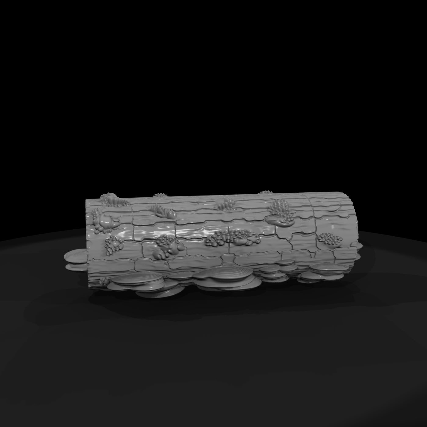 stylized-forest-log-with-fungi-3d-printable-miniature-235871