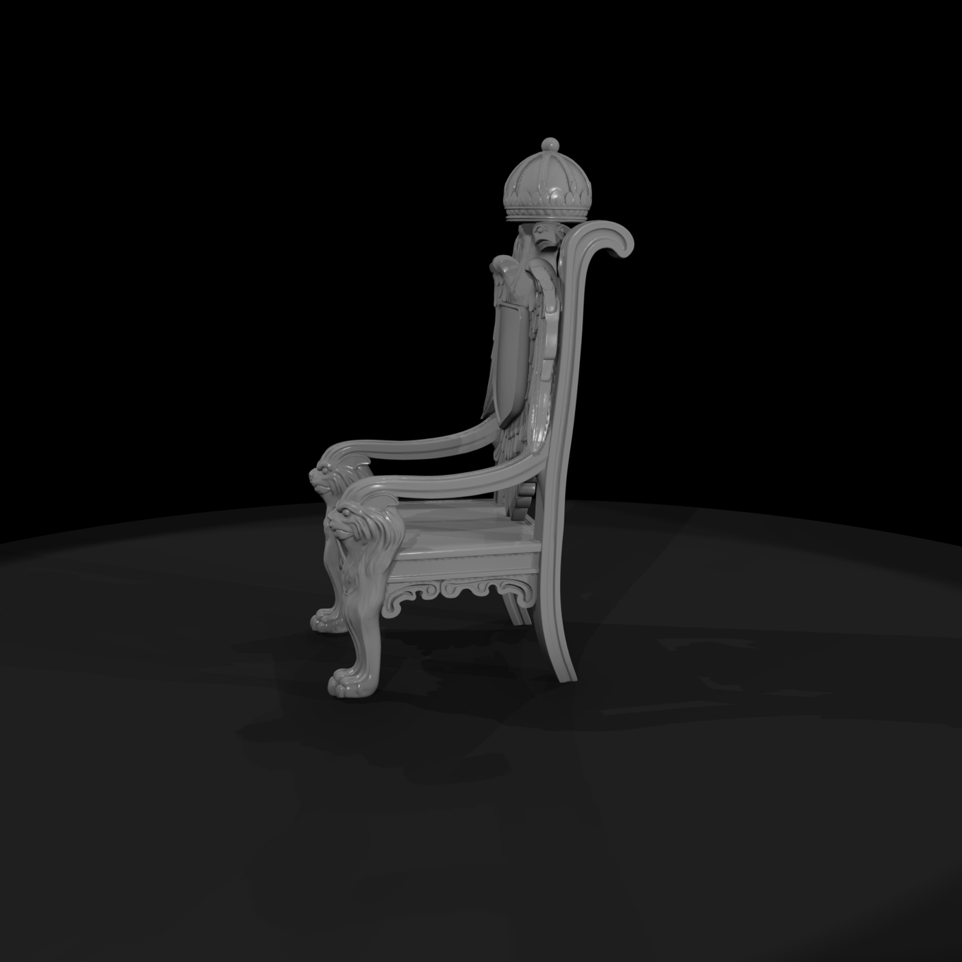 Carved Double-Headed Eagle Throne — Seat
