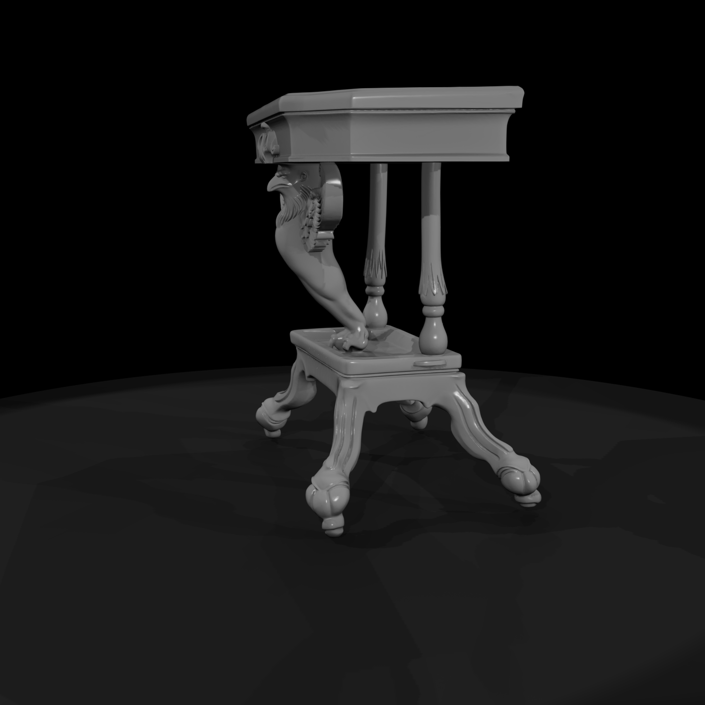 Neoclassical griffin side table