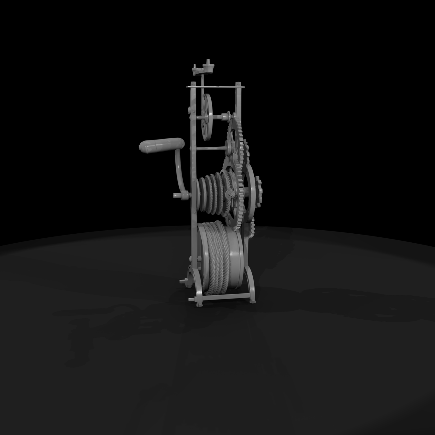 Vintage Hand-Crank Winch