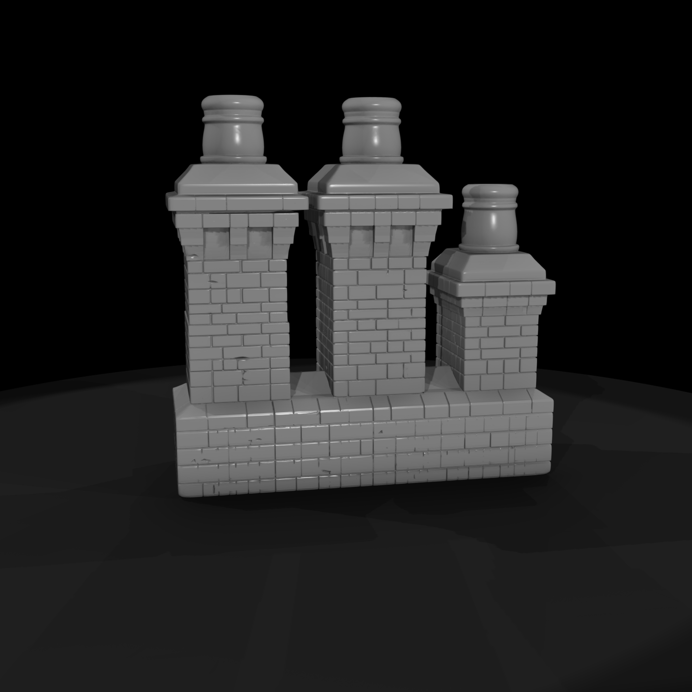 Brick Victorian Chimney Stack 3D Model 7Shicgjv