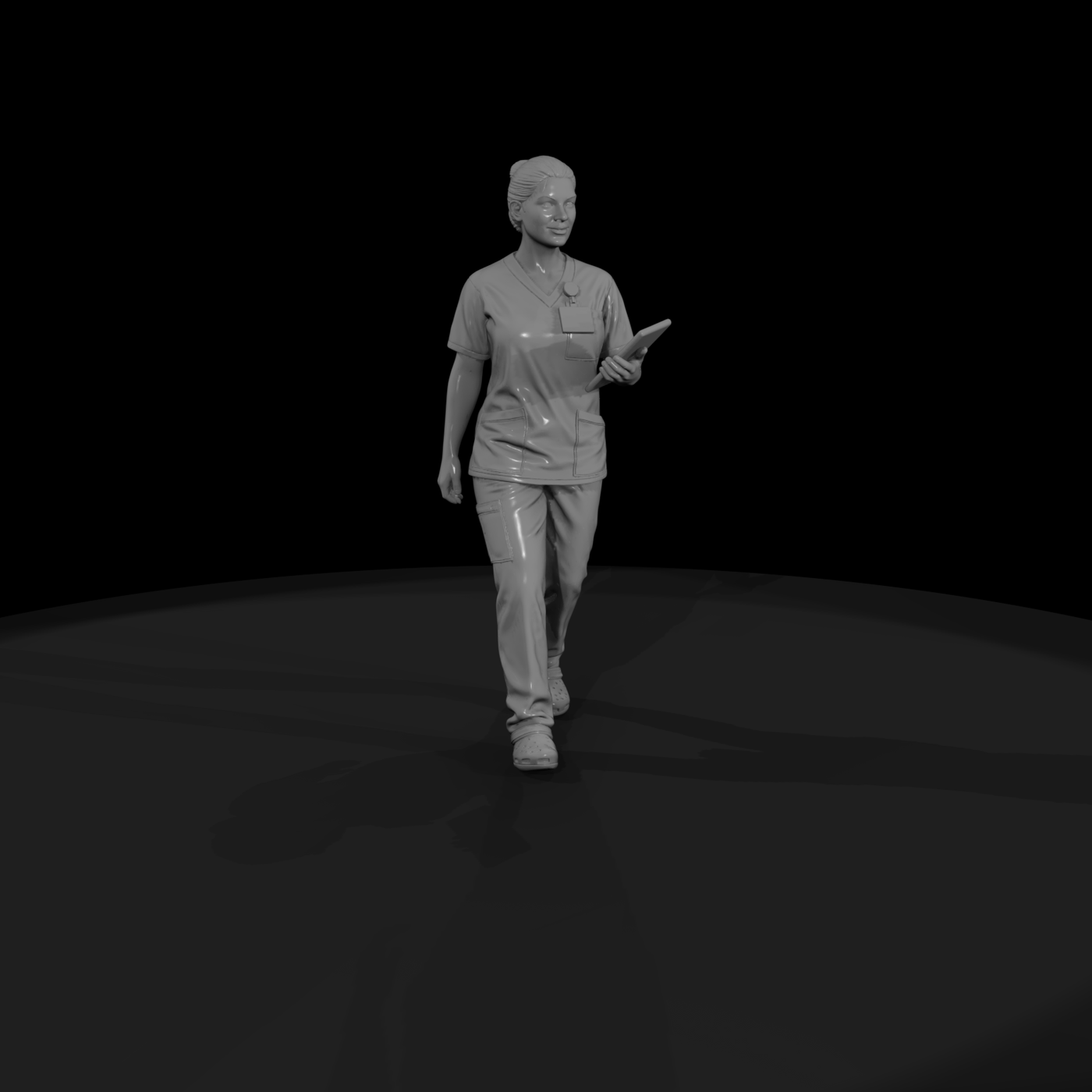Modern Female Nurse (Scrubs)