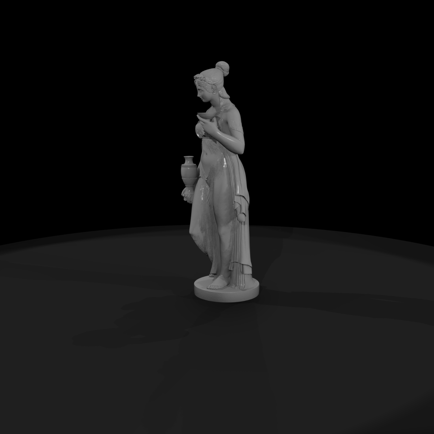 Neoclassical Female Statue — Marble-Style