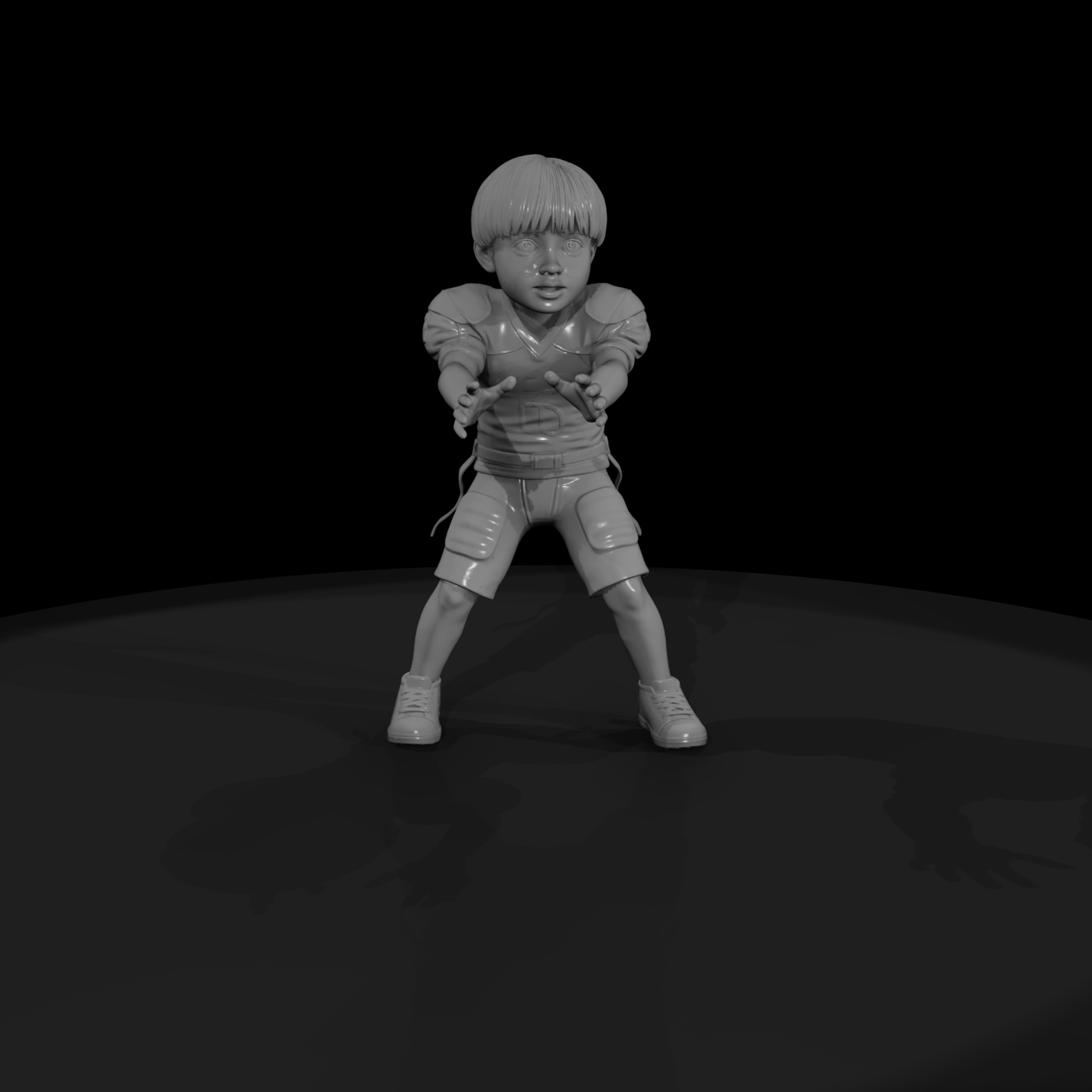 Youth Flag Football Player — Action Pose