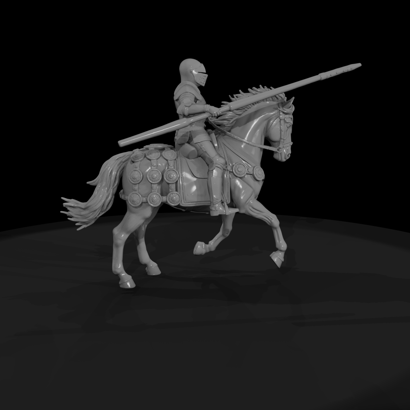 Jousting Knight & Barded Warhorse — Mounted Medieval