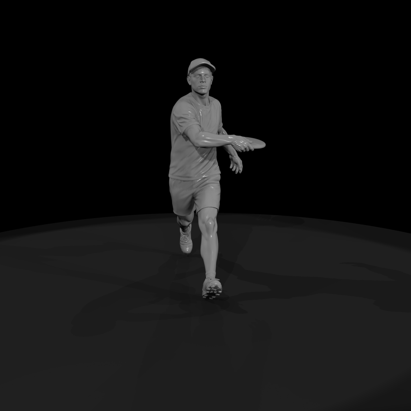 Disc Golf Thrower Mid-Toss