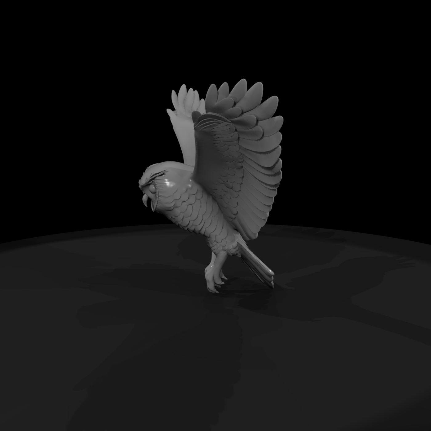 Stylized Flying Owl