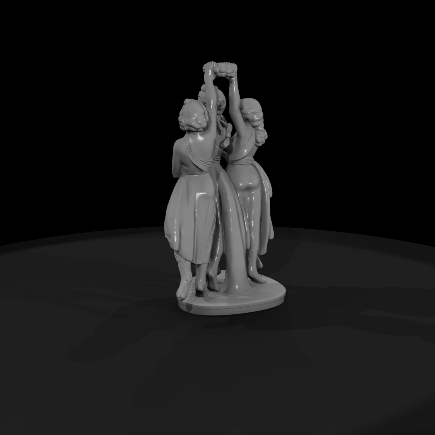 Three Graces Neoclassical Sculpture