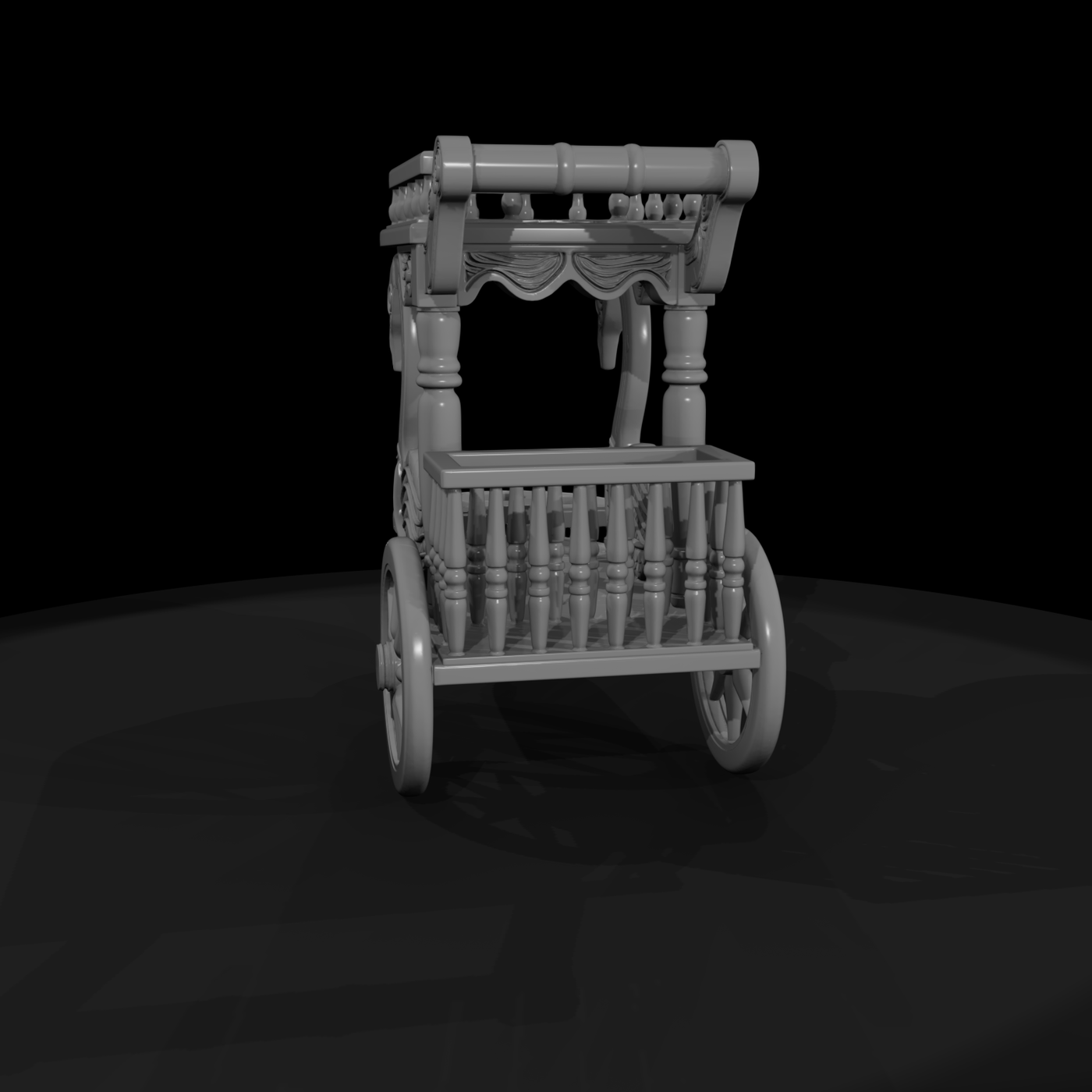 Ornate Swan Tea Trolley