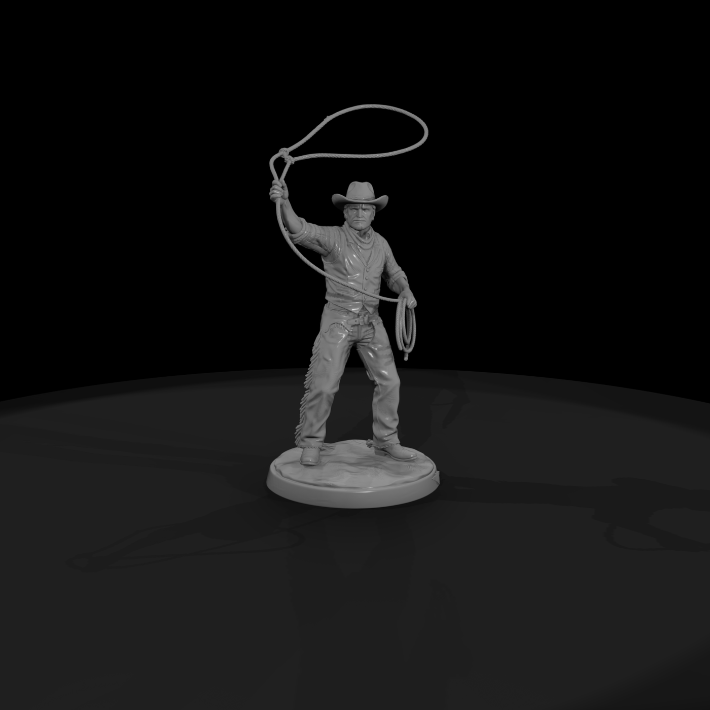 Old West Cowboy Swinging a Lasso
