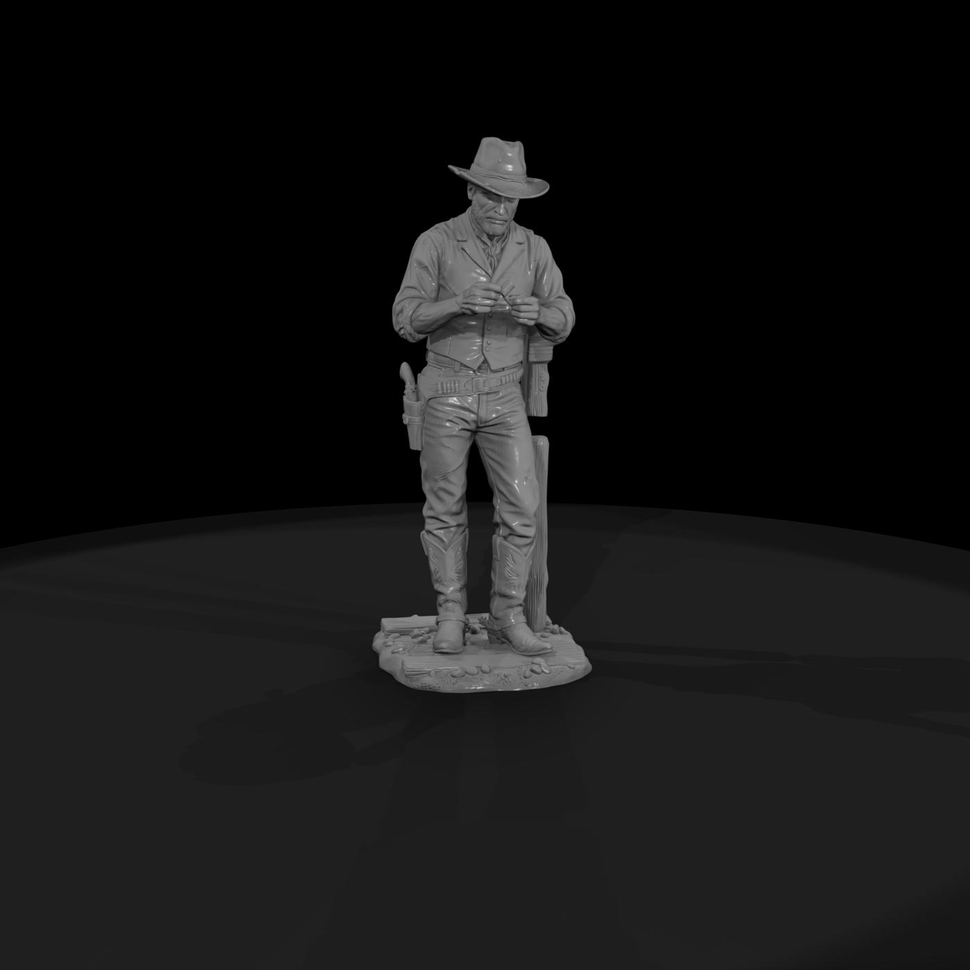 Ww 0122 Townsfolk Cowboy Rolling A Smoke