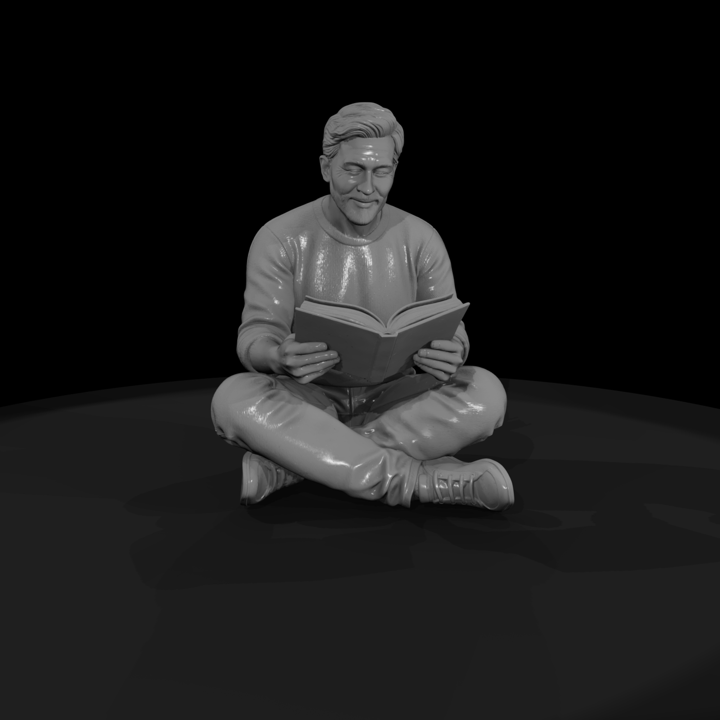 0055 Family Dad Reading Book