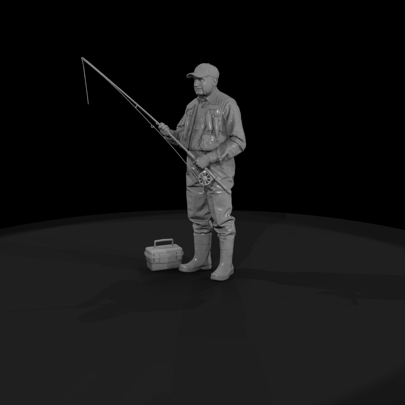 0151 Elderly Grandfather Fishing