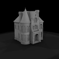 victorian_gothic_stone_mansion_3d_asset — thumbnail 4