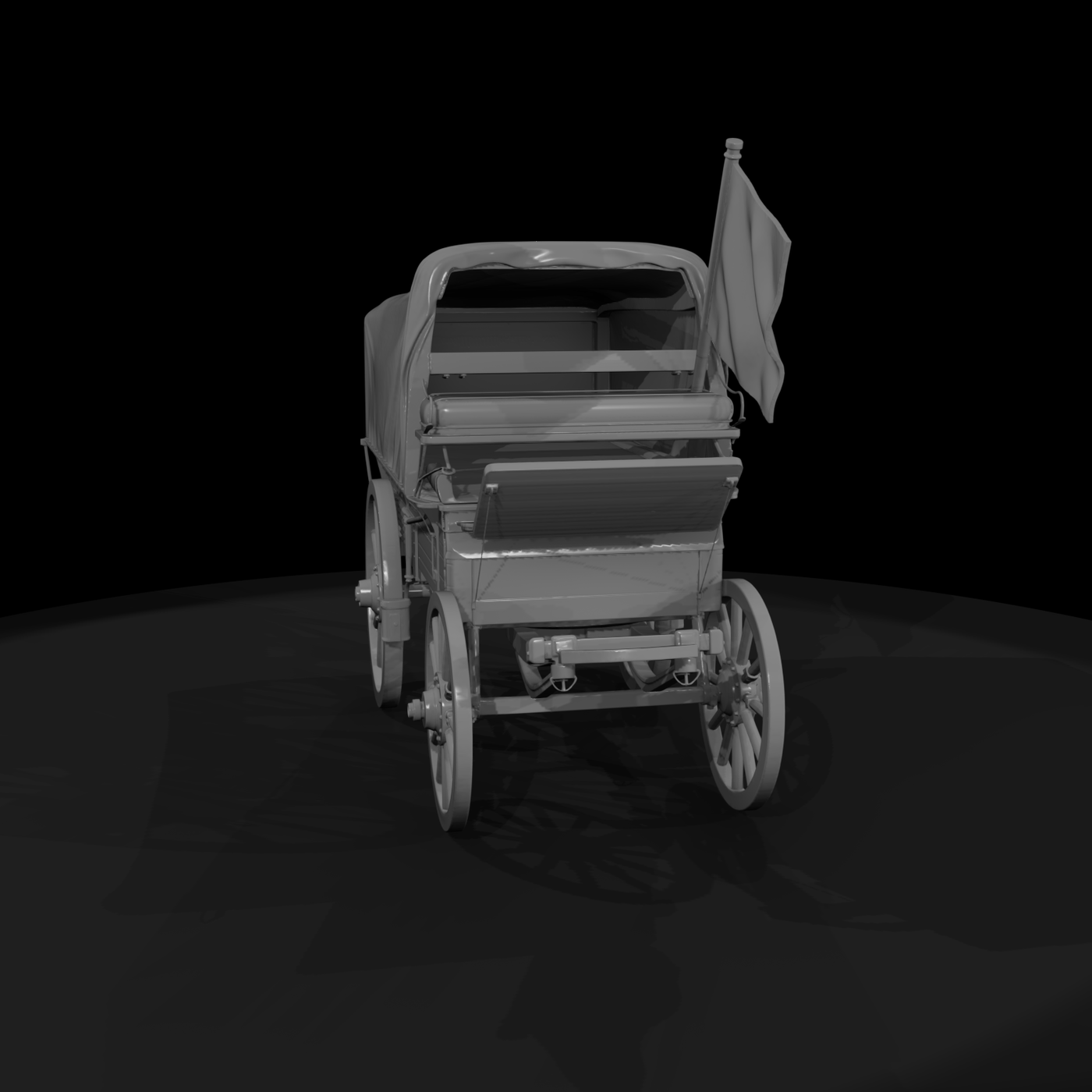 Victorian Horse-Drawn Ambulance Wagon