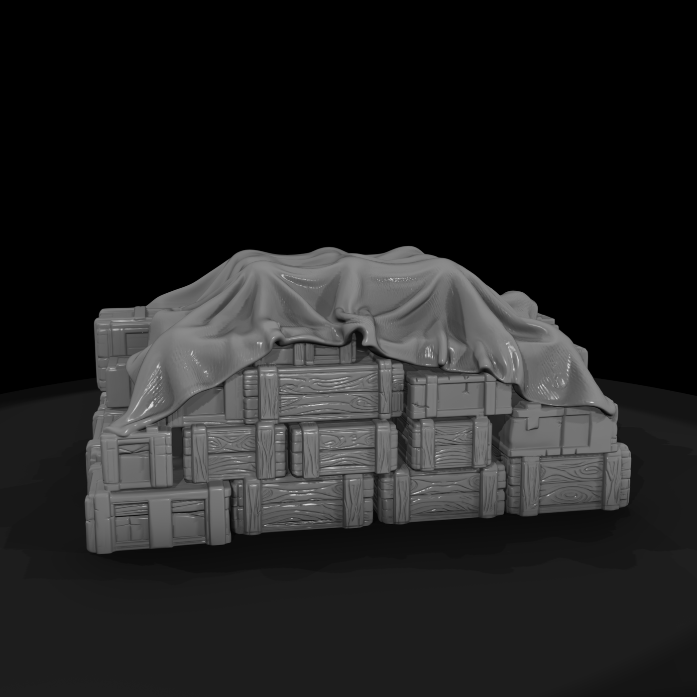 WWII Pacific Ration Crate Pile