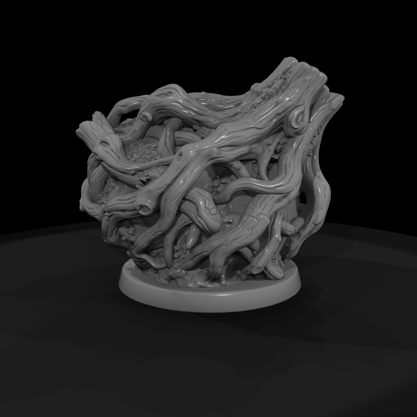 Stylized Twisted Tree Roots Tabletop Miniature Sgl