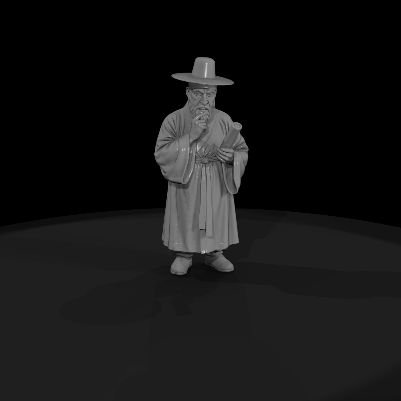 Hist 0235 Joseon Court Scholar Miniature Figure