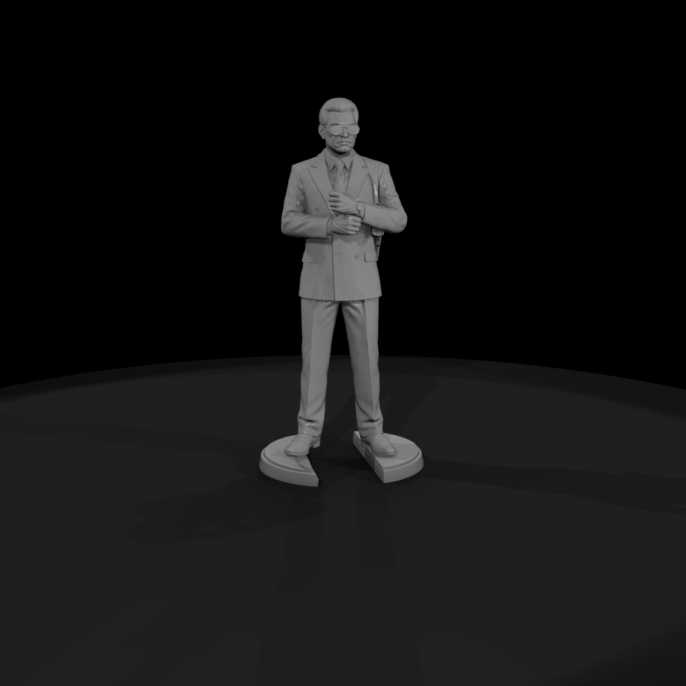 Pinstripe-Suit Crime Lieutenant