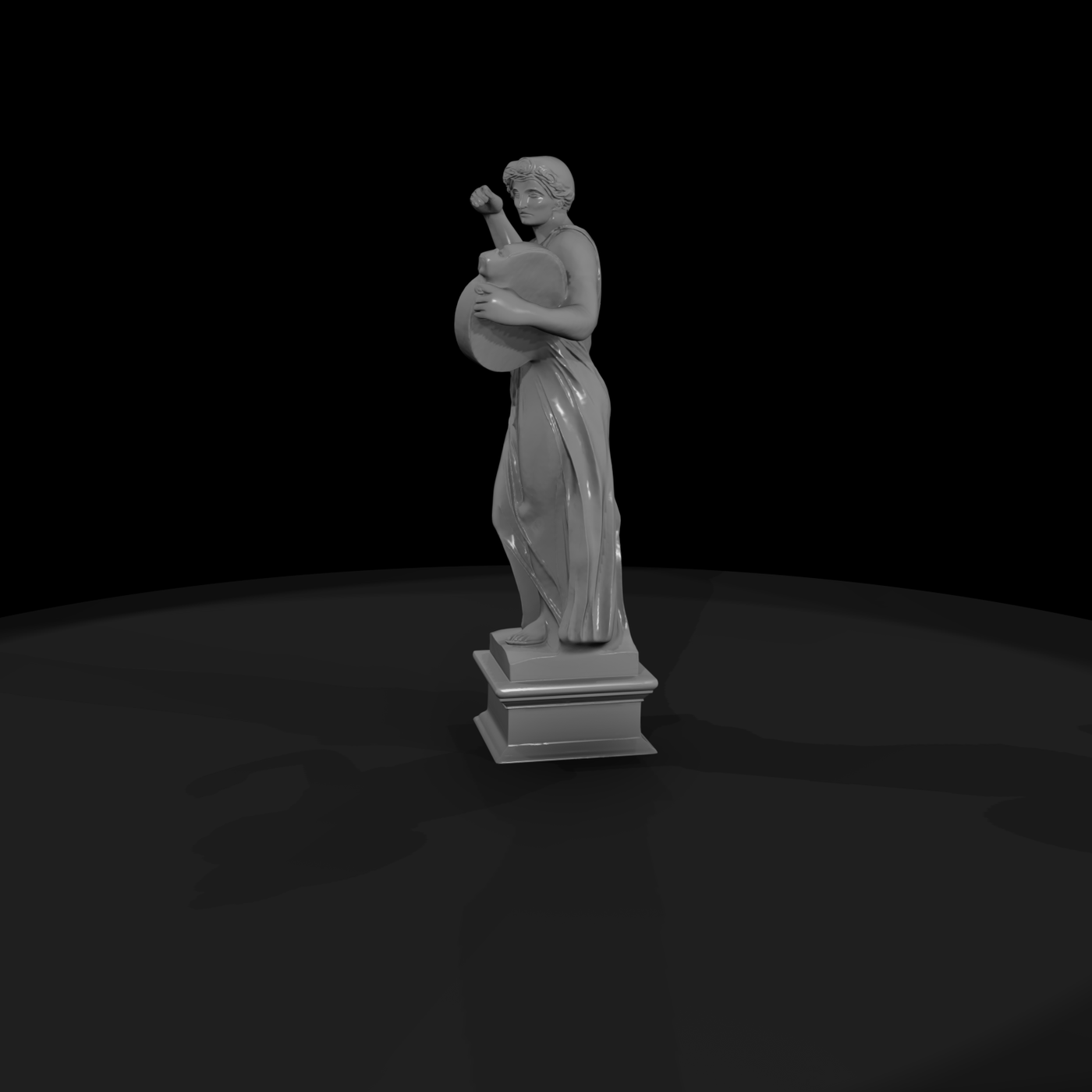 Neoclassical Lyre Muse Statue