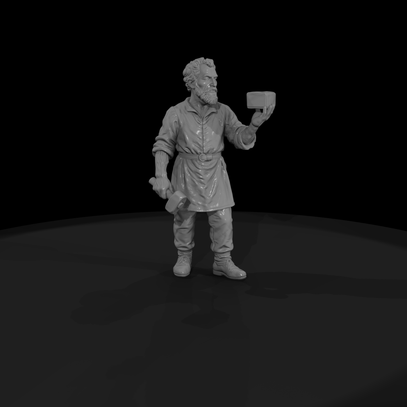 Hist 0118 Historical Michelangelo Miniature Figure