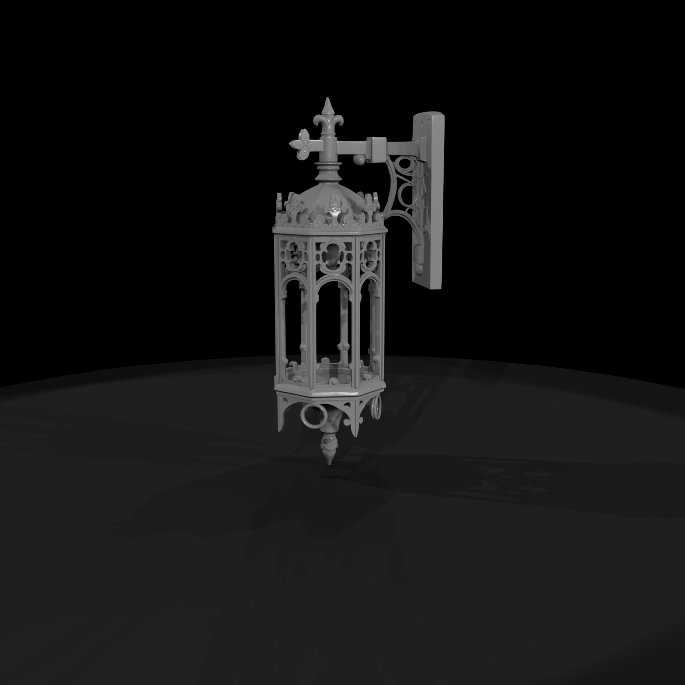 Gothic Revival Ornate Wall Lantern
