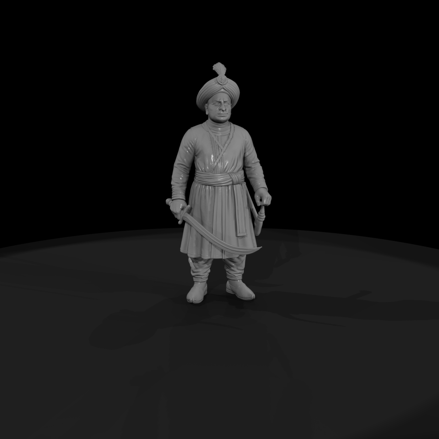 Hist 0114 Historical Tipu Sultan Miniature Figure