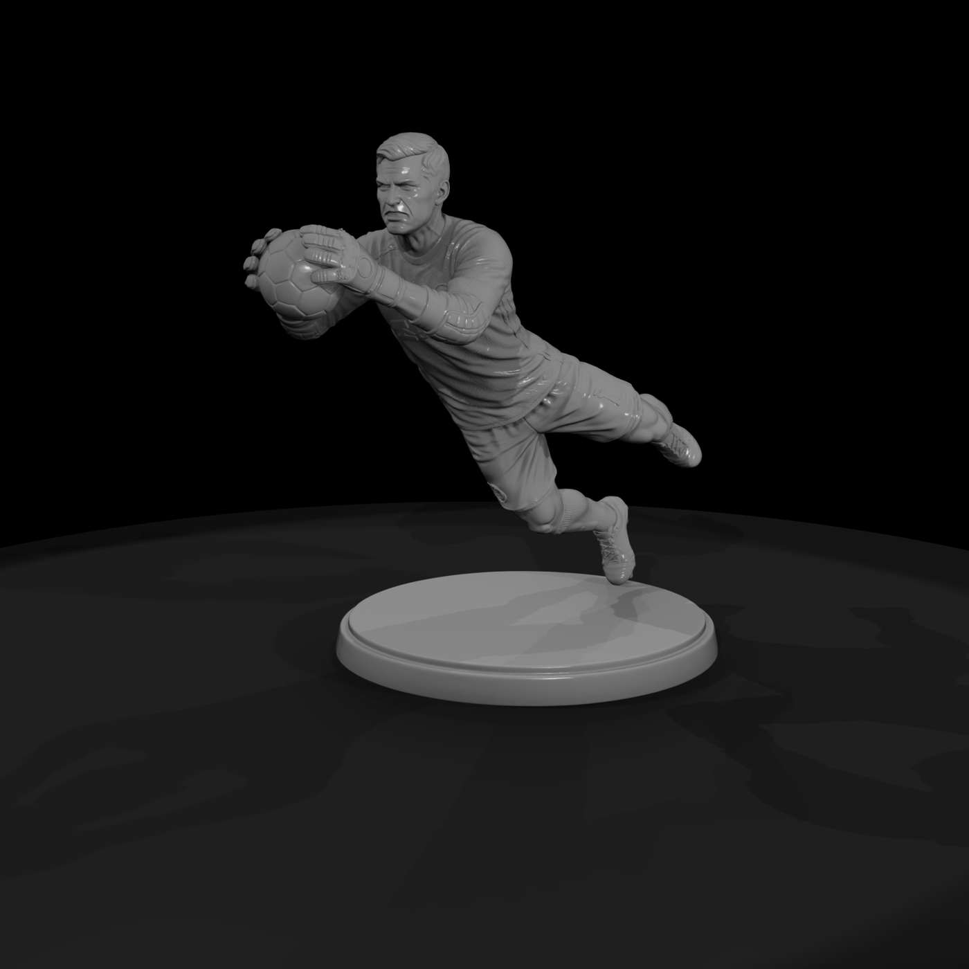 Poparc 0279 Soccer Goalkeeper Dive Alternate Pose