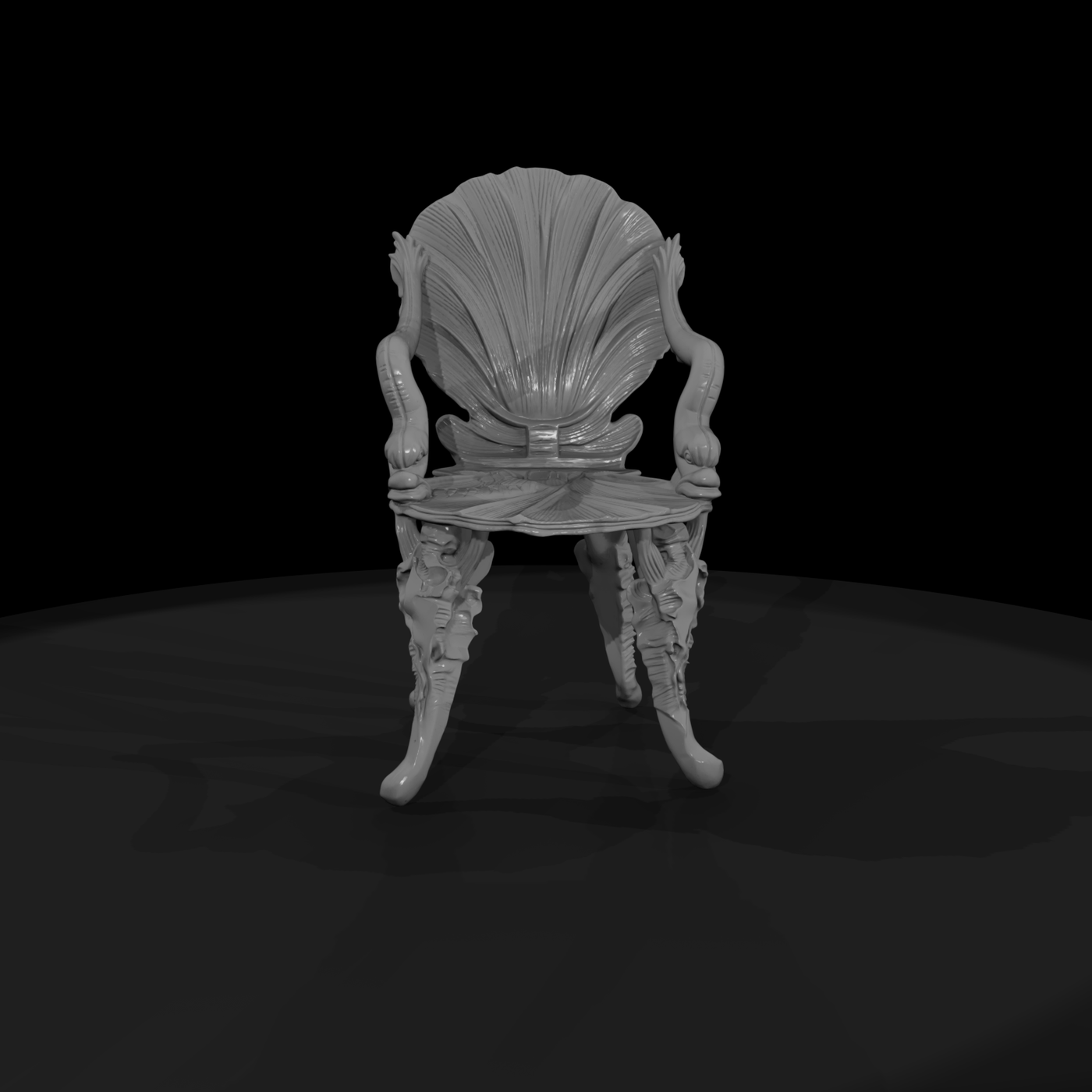 Venetian Grotto Shell Armchair