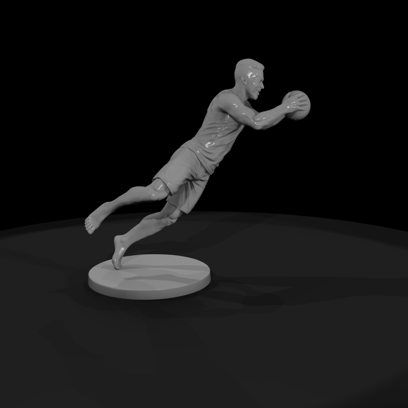 Diving Soccer Goalkeeper