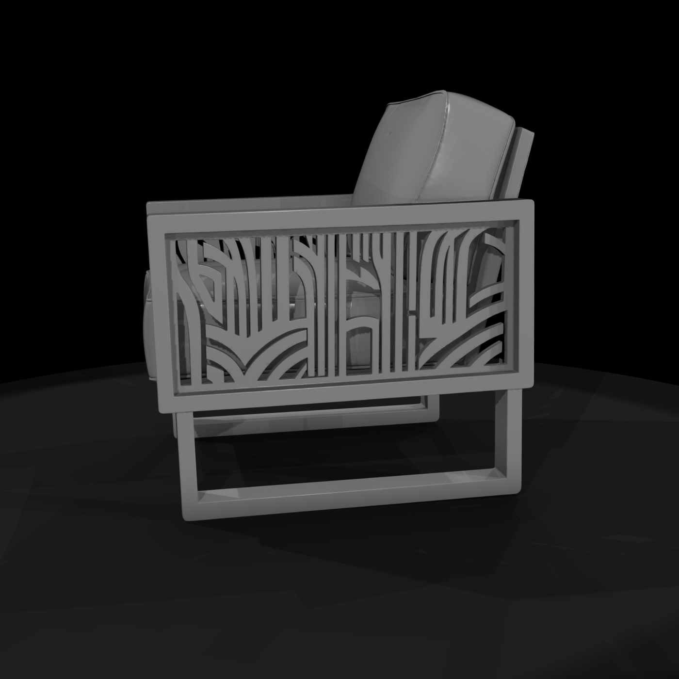Art Deco Upholstered Armchair