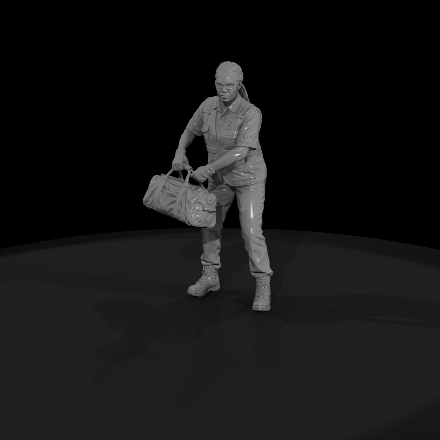 Air 006 Worker Baggage Cart Loader