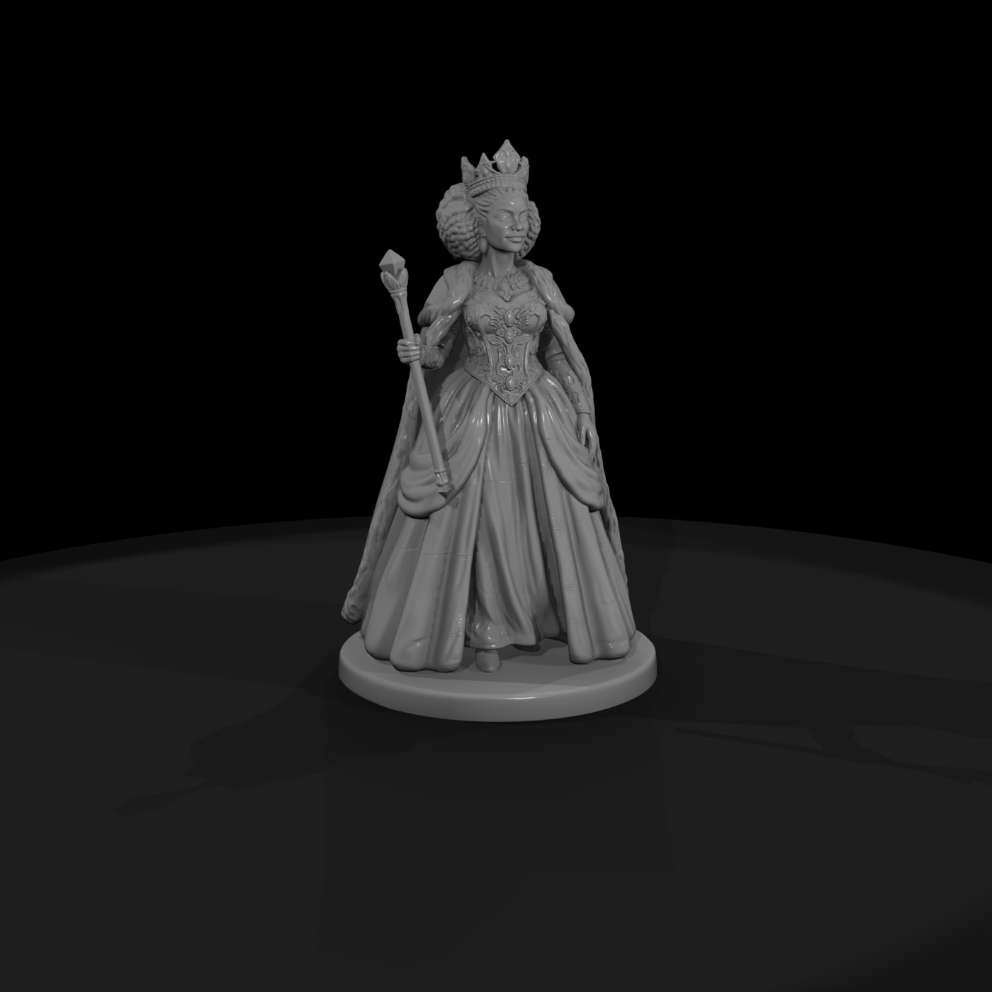 Fantasy Queen with Crown and Scepter