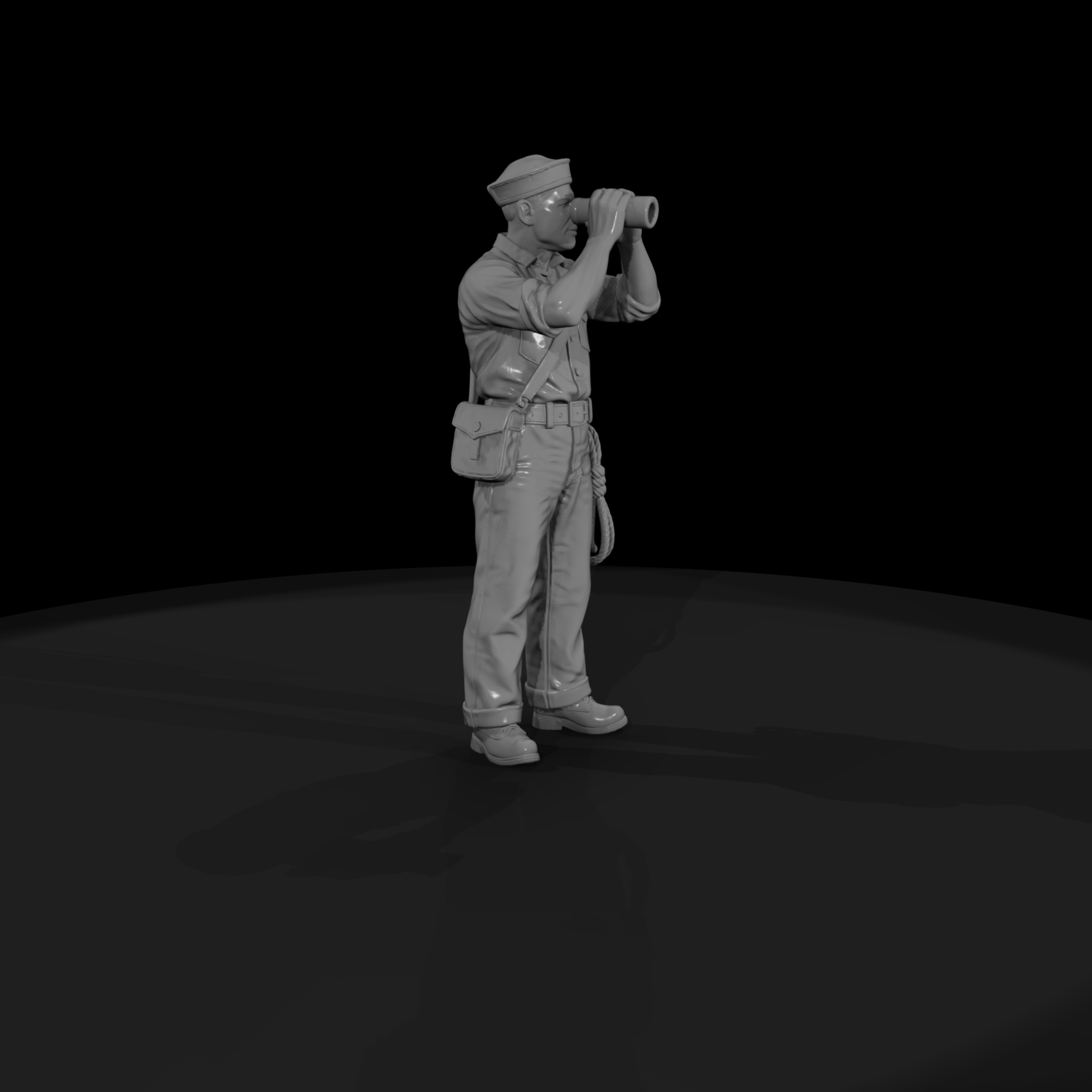 WWII Navy Deck Sailor with Binoculars