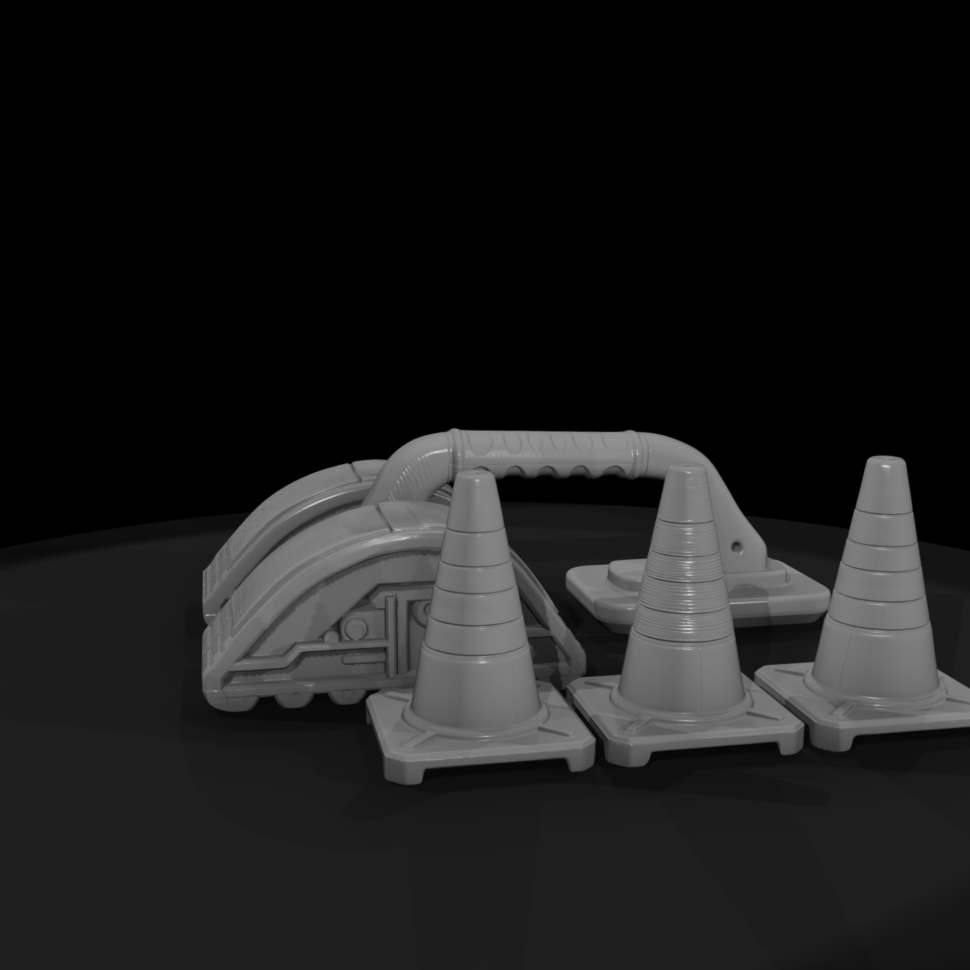 Airport Wheel Chocks and Cones Set