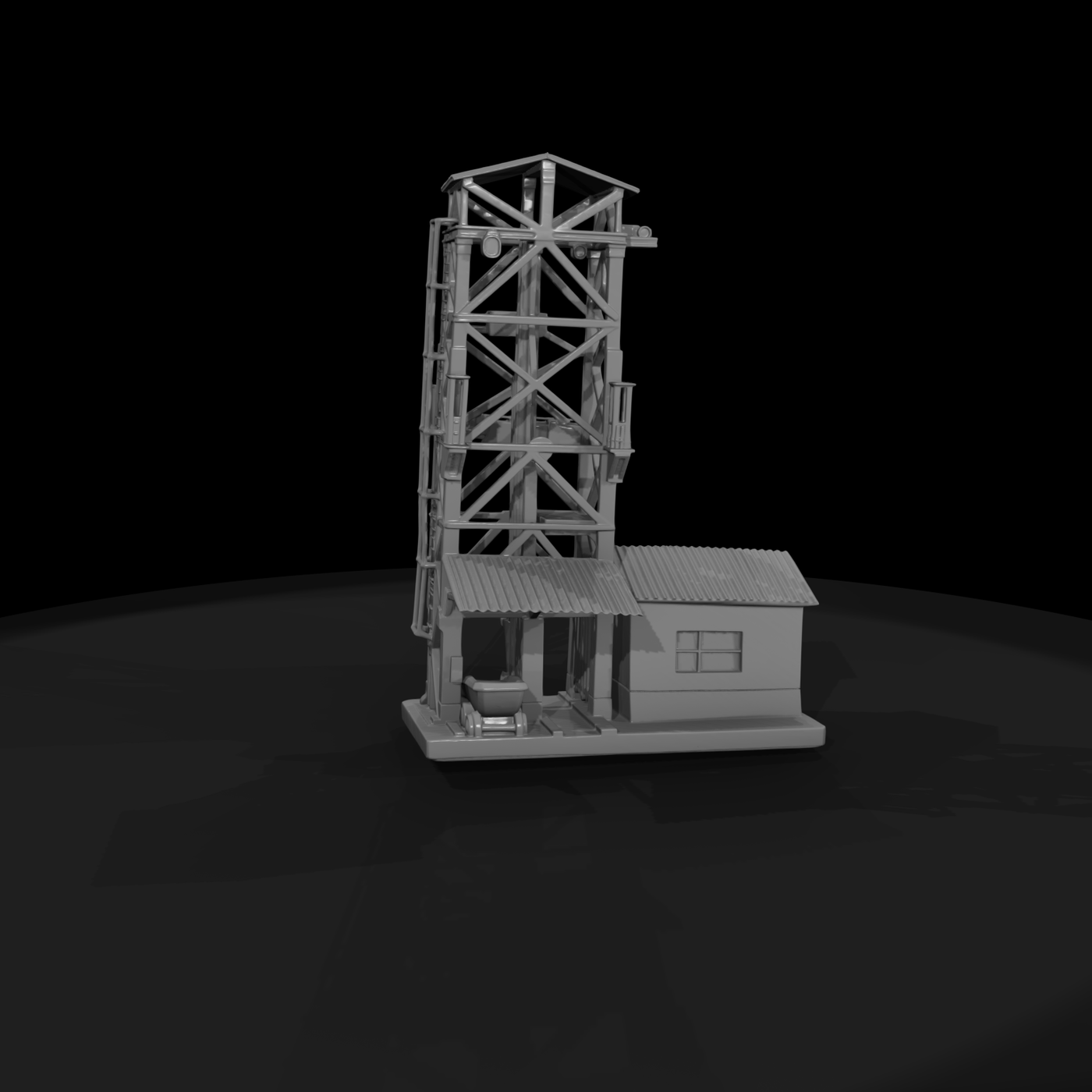 Mining Headframe with Workshop — Accessory